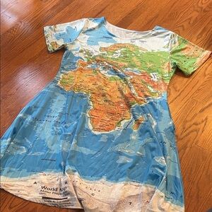 Map Print Dress